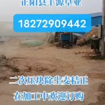 大量出售二次除尘压块麦秸，花生秧草料，保证质量，
