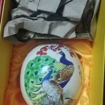 鸵鸟蛋雕装饰品漂亮美观大方图案全新颖