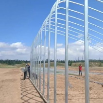厂家直销大棚主架骨架椭圆管钢管建棚主架长度厚度可定制