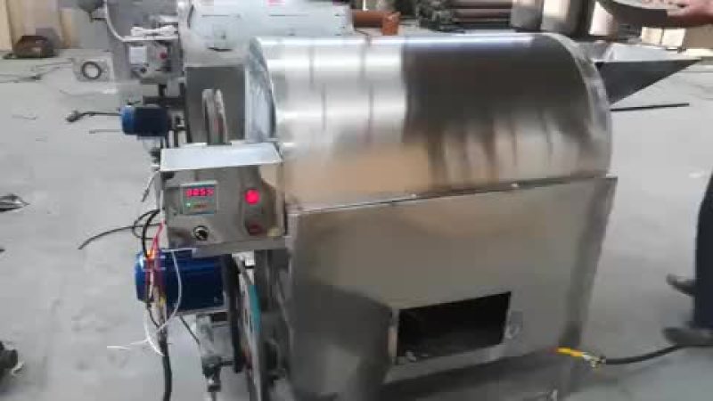商用多功能炒货机全自动小型滚筒式不锈钢电加热花生板栗炒