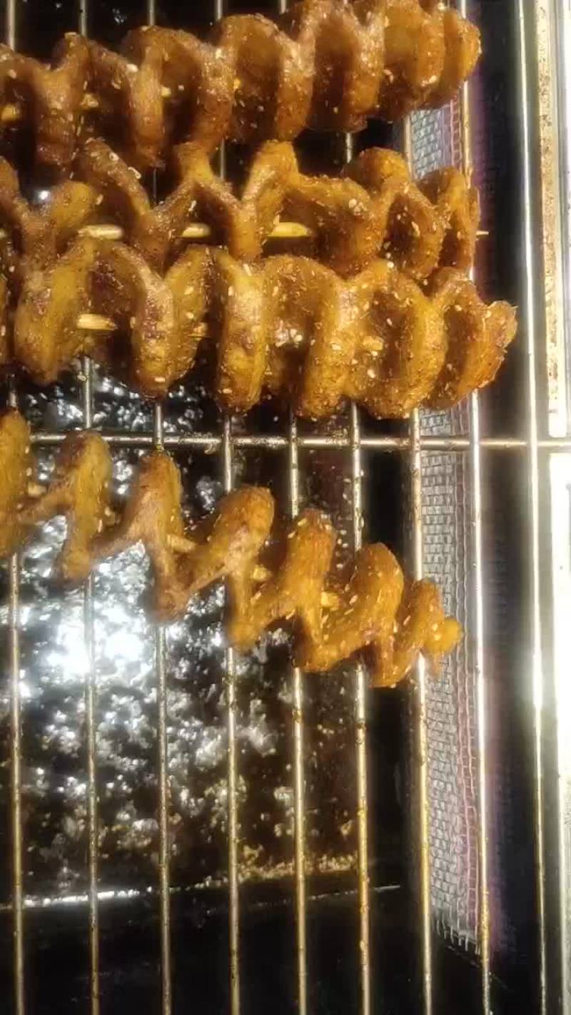 大面筋烤出来是这个样子滴