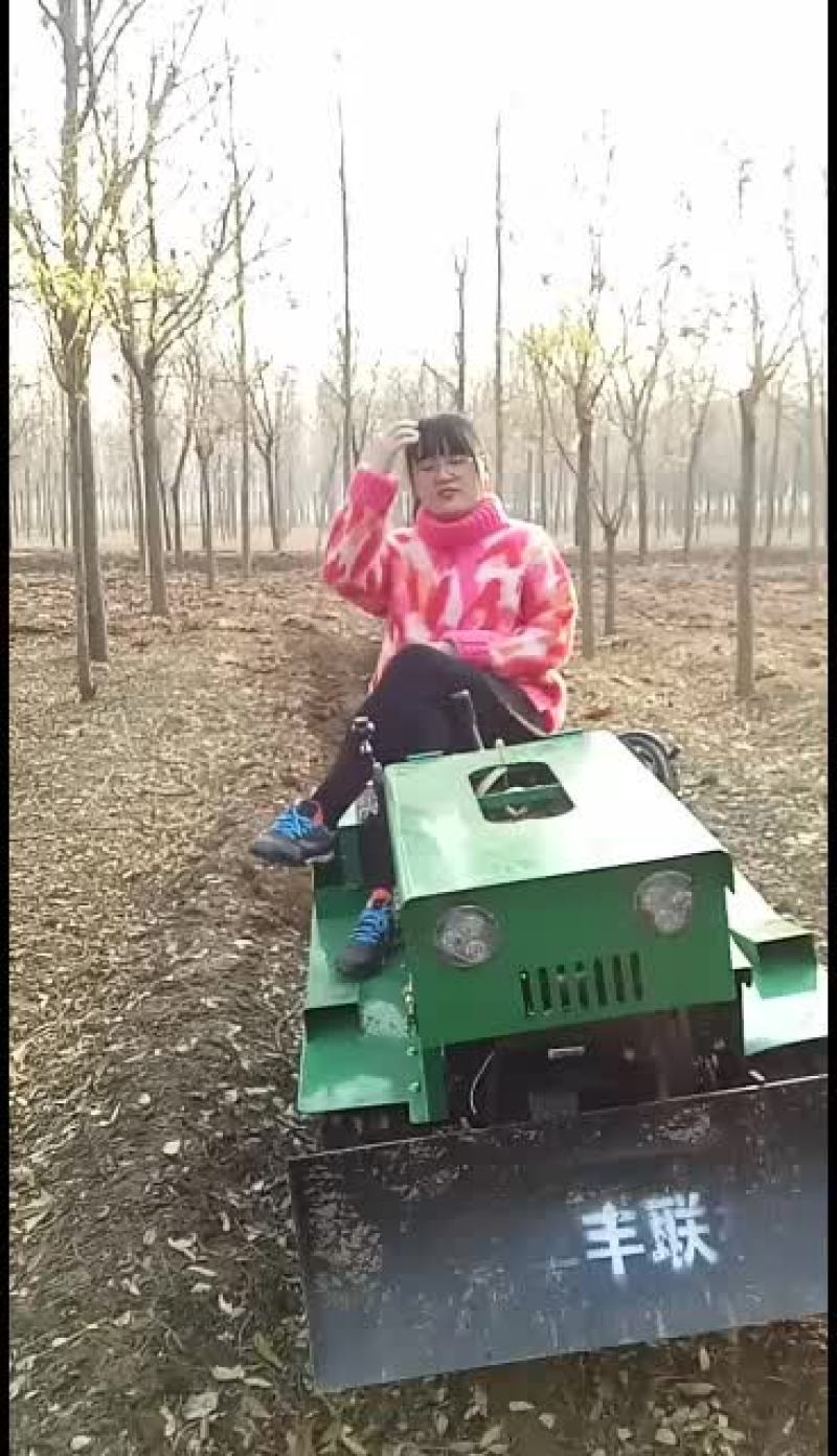 履带乘坐式柴油16马力推土机，大棚耕整旋地机，自走式