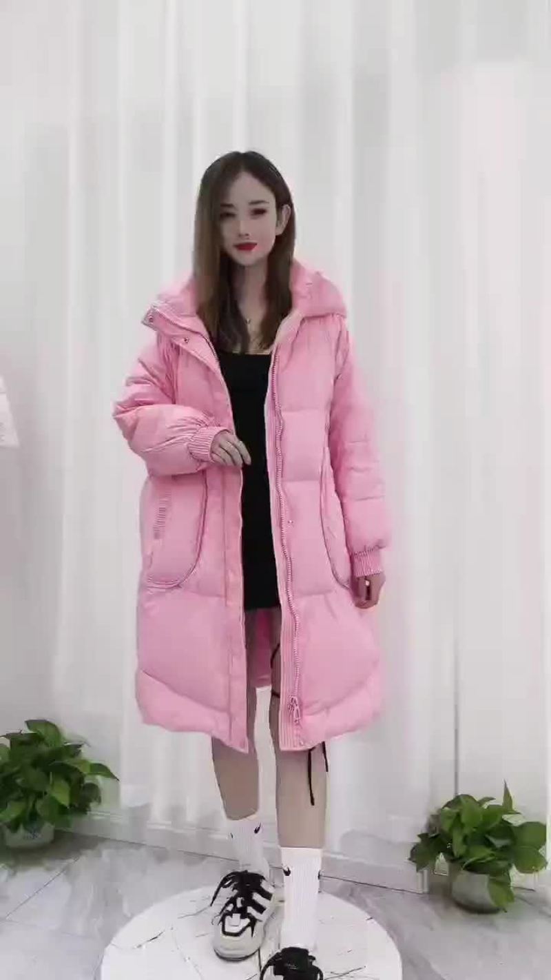 女羽绒服系列韩外版套批发中款长过膝码大数