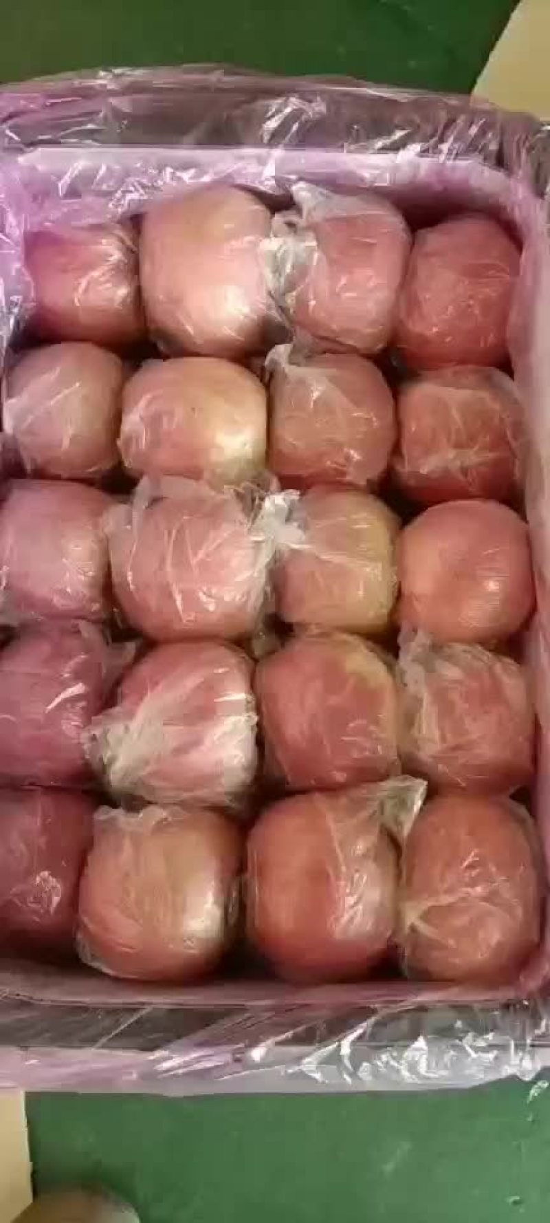 纸加膜冰糖心红富士苹果大量现货供应中，口感脆甜多汁。