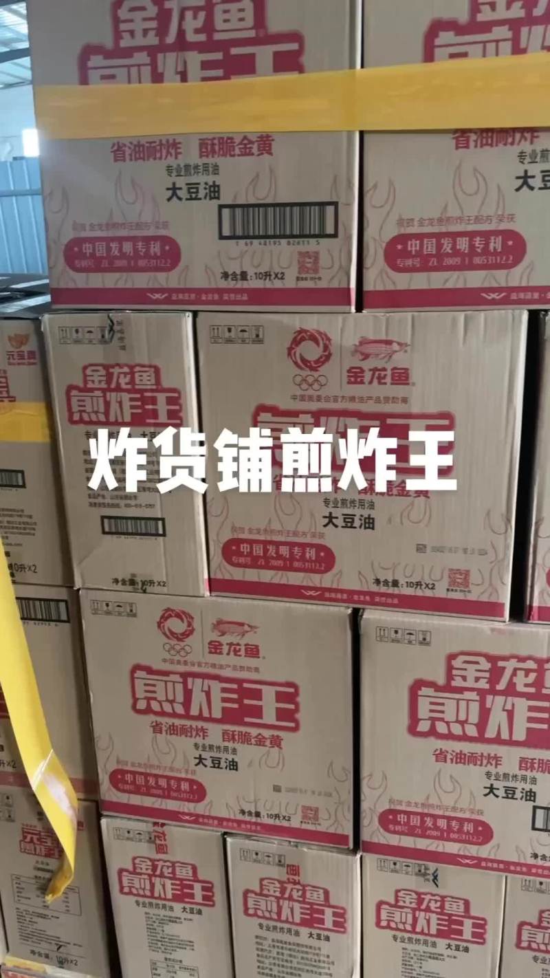 金龙鱼煎炸王大豆油一箱2桶共20升