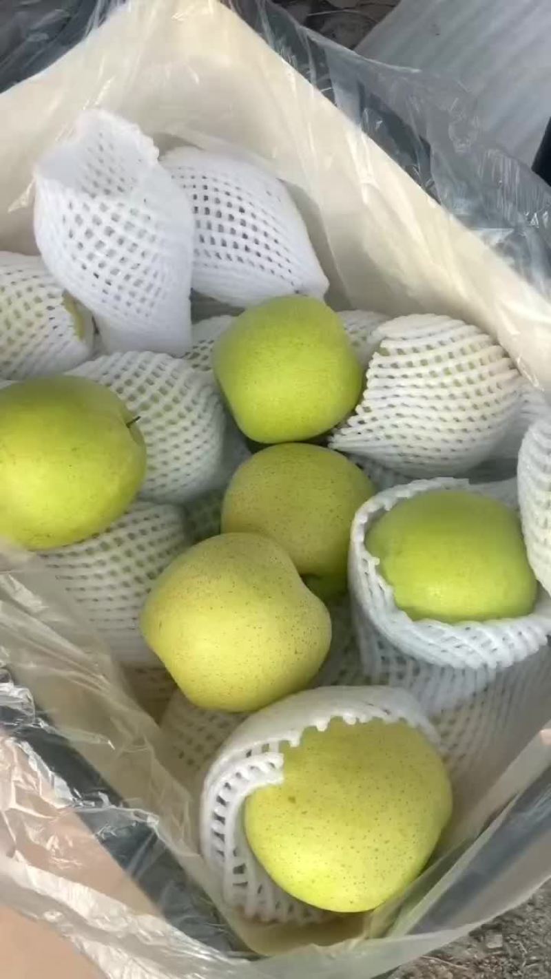 蜡纸袋皇冠梨。适合超市，批发，电商市场，欢迎客户随时联系