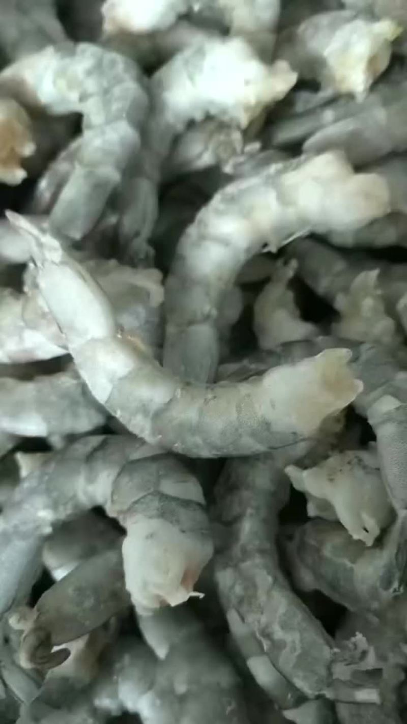 潍坊养虾厂里批发无冰衣手扒速冻精品大虾仁，通货虾仁，次品