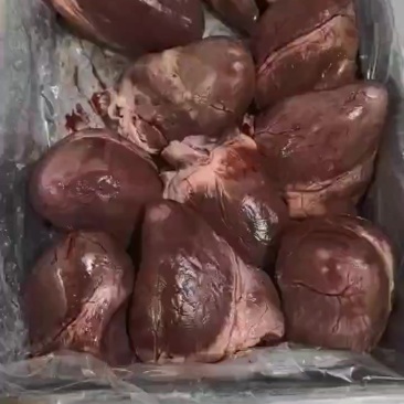 猪心。猪肝。每天生产两吨多。新鲜
