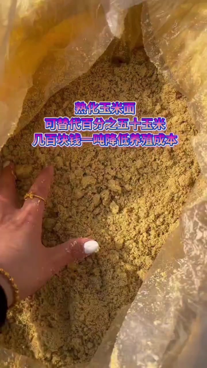 熟化玉米面，蛋白11/灰粉3/纤维3水份30能量3000