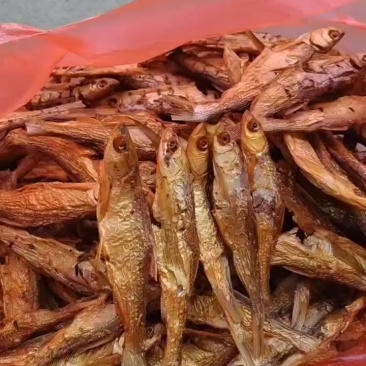 自家熏干的野生小鱼干，很香，很好吃