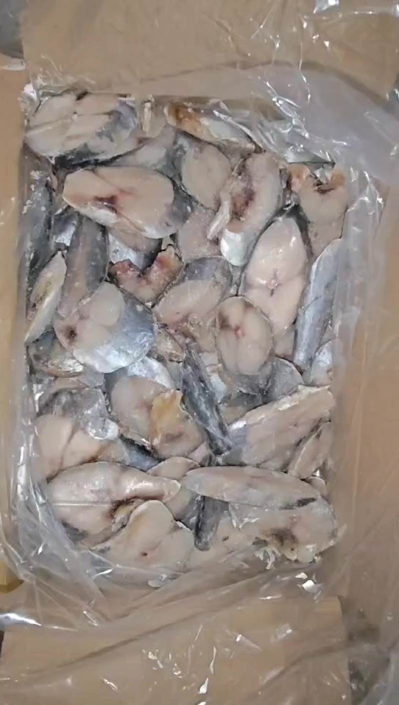 鲅鱼块实拍精修去内脏，使用方便