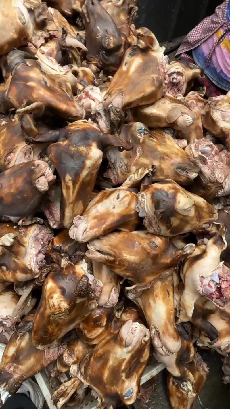 火烧带皮羊头，扒皮羊头，各种规格齐全